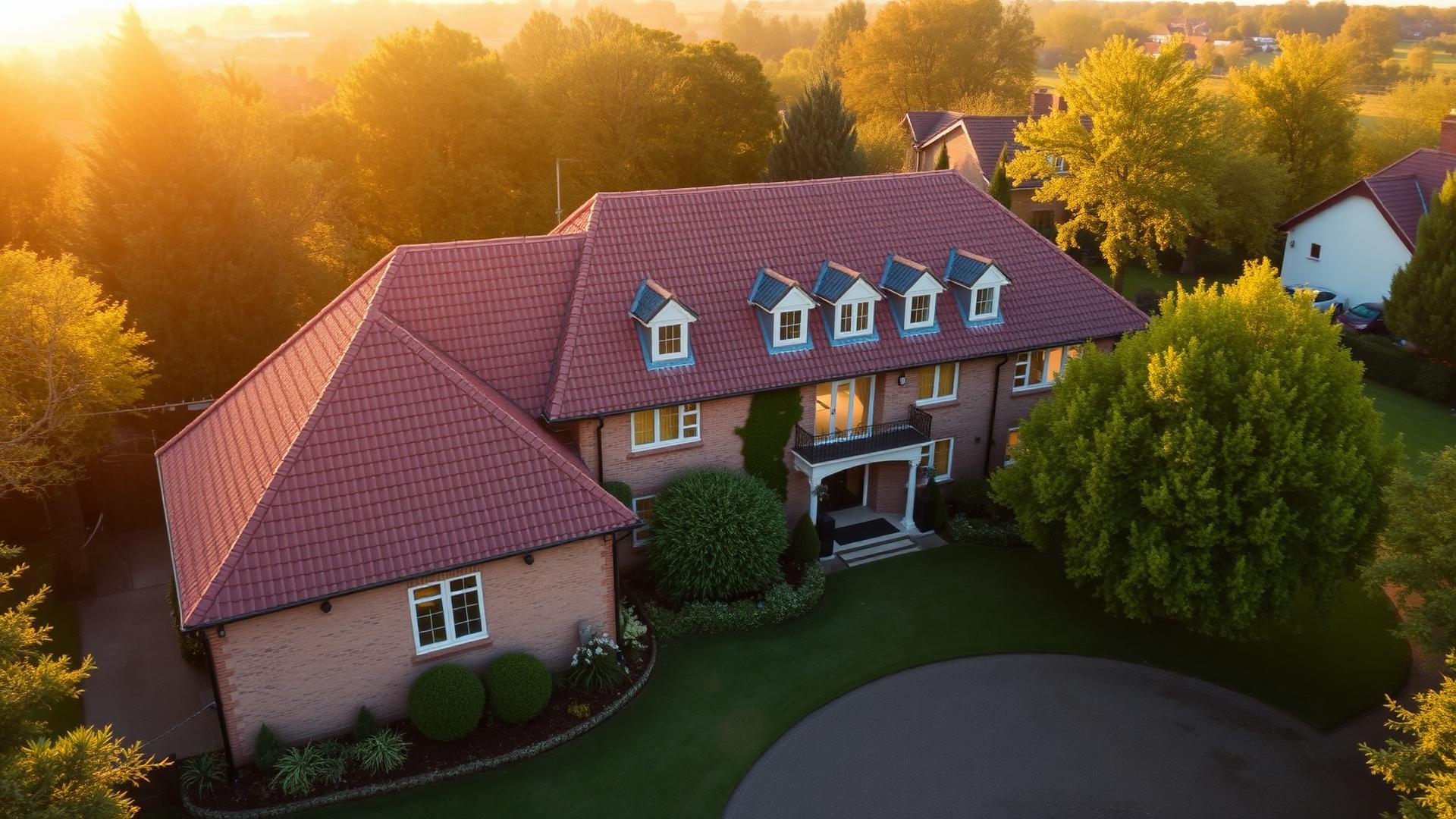 Cleaned tile roof on a Cobham home